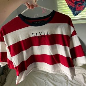 Civil Regime Cut Cropped Tshirt